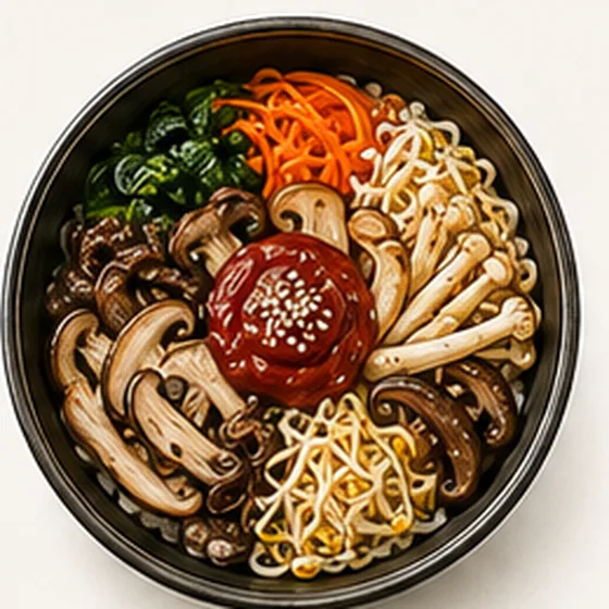 Mushroom Bibimbap — 버섯비빔밥