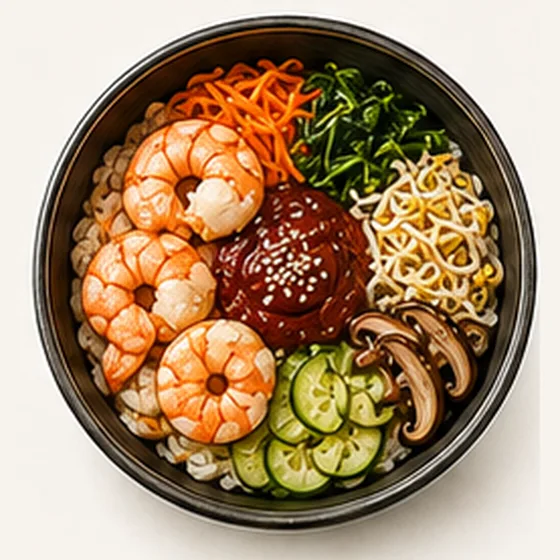 Shrimp Bibimbap — 새우비빔밥