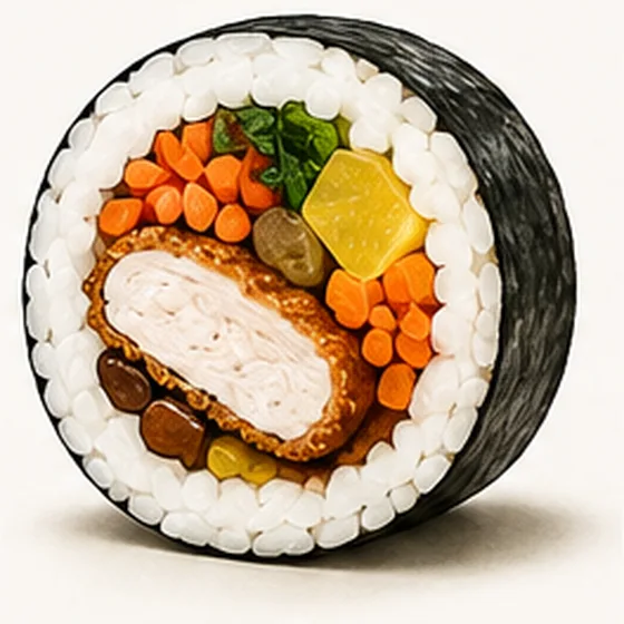 Pork Cutlet Kimbap — 돈까스김밥