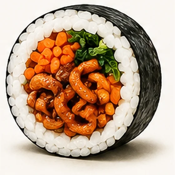 Spicy Squid Kimbap — 오징어김밥