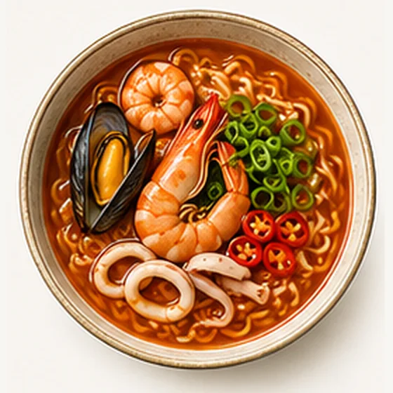 Spicy Seafood Ramen — 해물라면