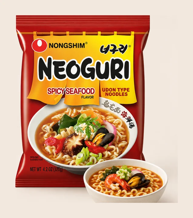Nongshim Neoguri — Spicy Seafood — 너구리