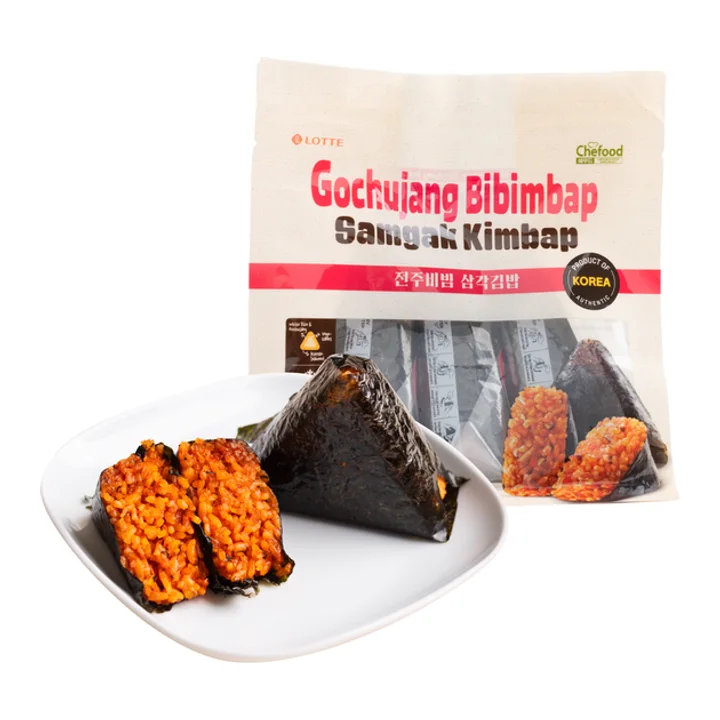 Lotte Chefood Triangle Kimbap · Gochujang Bibimbap · 3pc — 삼각김밥 고추장비빔밥