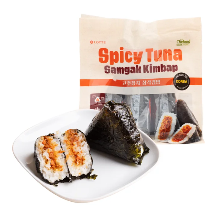 Lotte Chefood Triangle Kimbap · Spicy Tuna · 3pc — 삼각김밥 매운참치
